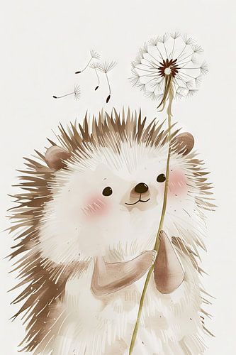 Egelillustratie voor kinderkamer