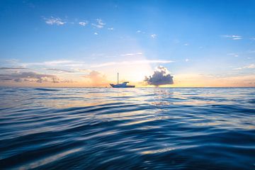 Curacao Playa Piskado Sonnenuntergang von Bfec.nl