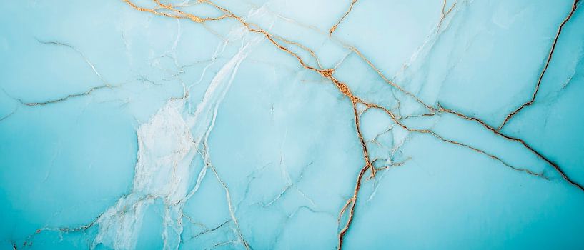Blauer Marmor mit feinen Adern von Poster Art Shop