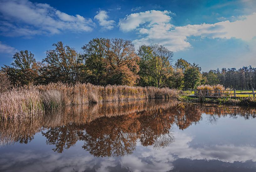 Reflection of the beautiful autumn landscape by Robby's fotografie