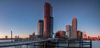 Last light on the Kop van Zuid in Rotterdam van Ilya Korzelius thumbnail