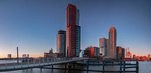 Letztes Licht auf dem Kop van Zuid in Rotterdam