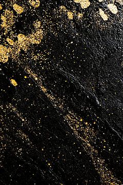 Luxe gouden verfspetters op zwart van Imperial Art House