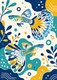 Abstrakte Illustration eines Guppys von Karomah Project