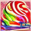 Art de la jetée de Santa Monica : Candy AI Art tourbillonnant sur Christine aka stine1