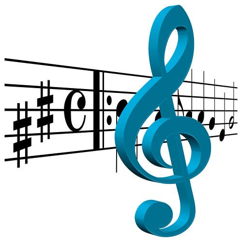 G-sleutel en muzieknotatie van Michael Schuppich