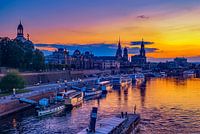 Abendliche Altstadtkulisse von Dresden