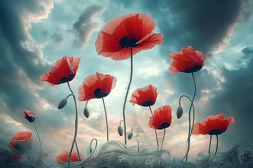 klaproos fantasie waterverf