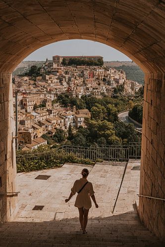 View over the old part of the city Ragusa, Sicily Italy