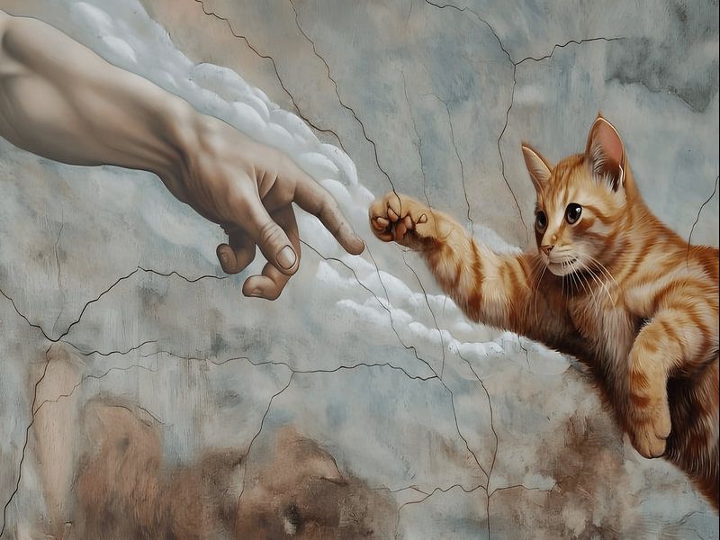 Human Cat Affection by Art Kingdom