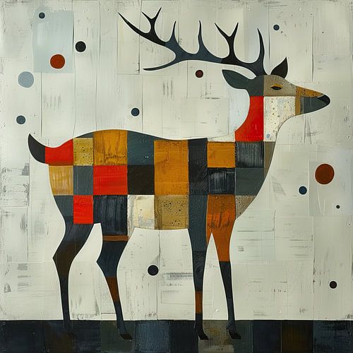 Cerf abstrait | Cerf abstrait en couleurs