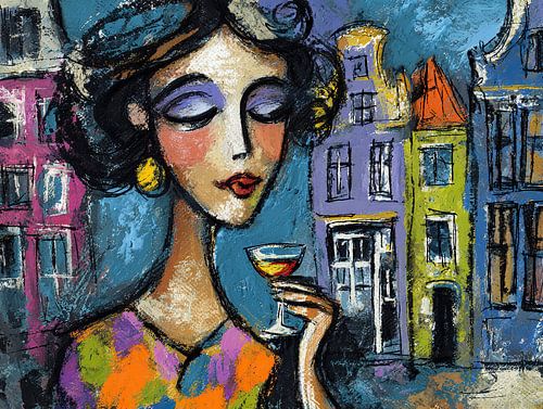 Ameland painting | Woman with Food