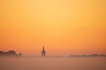 Hasselt (NL) before sunrise by Erik Veldkamp