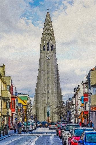 Skólavörðustígur, Reykjavik, IJsland