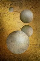 Floating balls in the air.