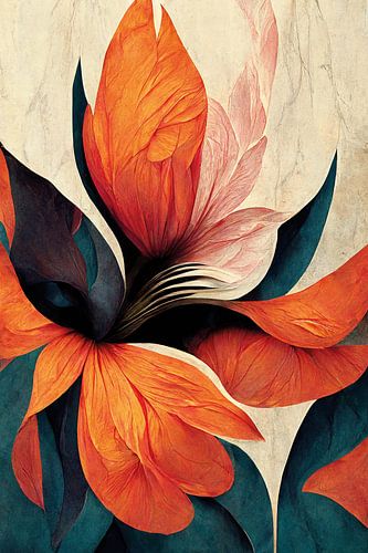 Motif floral élégant Abstrait créatif