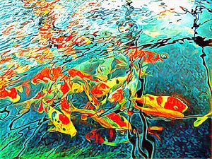 Koi karper abstractie