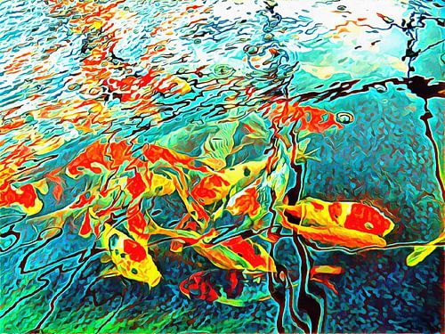 Koi karper abstractie