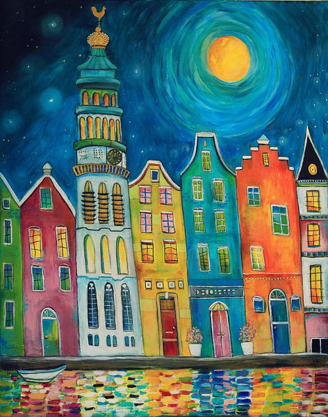 Colourful Middelburg by night... by Els Fonteine