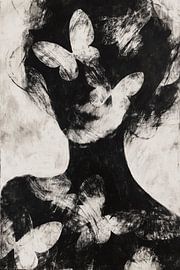 Butterfly Portrait Silhouette I by Chromatic Storm Studio