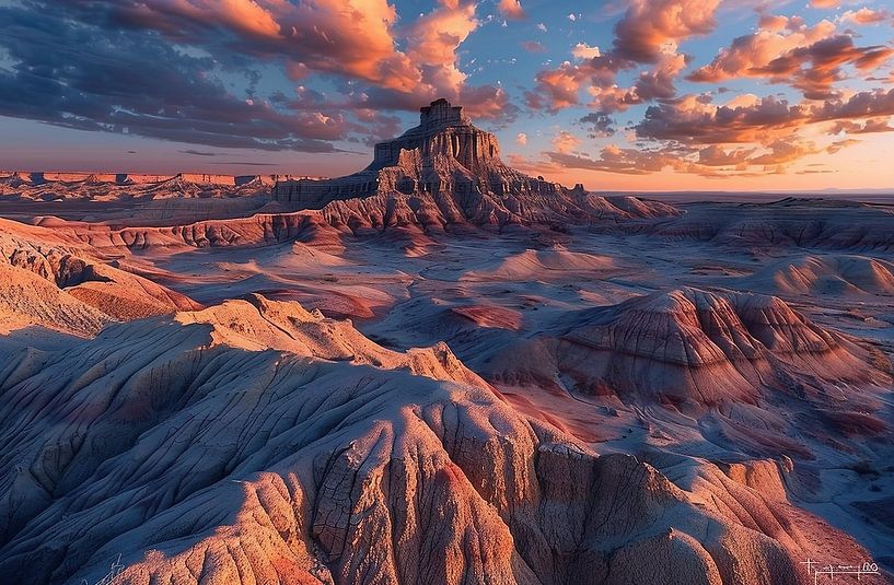 Strahlendes Dünenmeer von fernlichtsicht