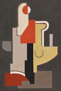 Willi Baumeister - Abstraktion (Konstruktion Rot-Oliv III) (1923)
