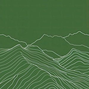 Stilvolle Wanddekoration: Minimalistische Berglandschaft