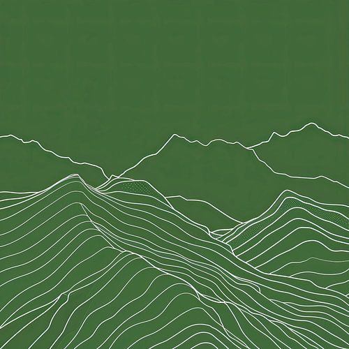 Stijlvolle Wanddecoratie: Minimalistisch Berglandschap