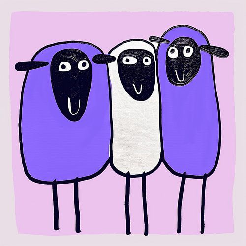 Trio de rires violets