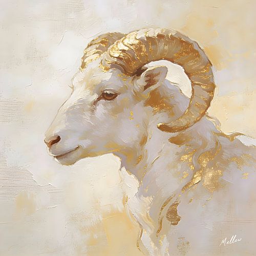 Geerdete Stärke - Widder Wandkunst