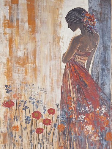 Femme avec des fleurs | Femme avec des fleurs dans les cheveux