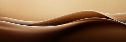 Modern Chocolade Golven - Stijlvolle Wandkunst Panorama