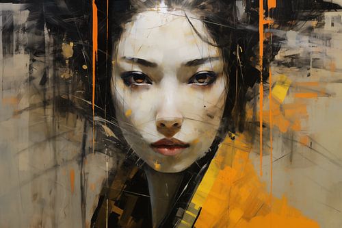 Fluistering in Goud en Oranje: De Geisha's Stille Kracht