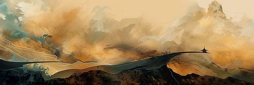 Mooie stijlvolle abstracte lijnen met een aziatische twist