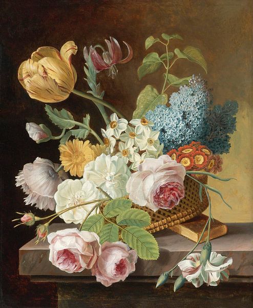 Vase mit Blumen - Jan Frans Van Dael von Meisterhafte Meister