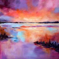 Sunset Glow - Abstract landschap