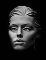 Mannequin  gezicht zwart/wit