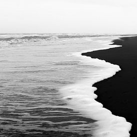 vloedlijn in zwart-wit van Annemiek Gijsbertsen