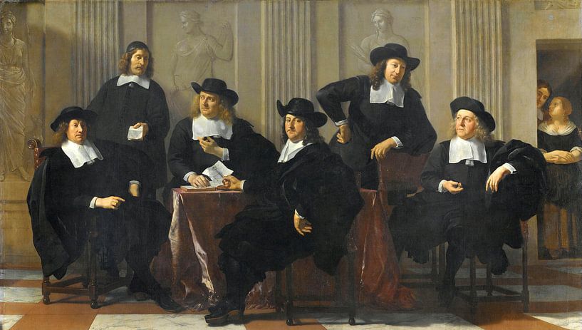 The regents of the Spinhuis and Nieuwe Werkhuis in Amsterdam, Karel du Jardin by Meesterlijcke Meesters
