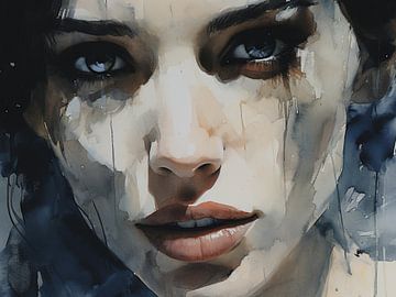 Abstraktes Porträt-Kunstwerk - Moderne Wanddekoration von SPEQ ART