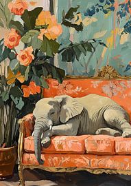 Elefant auf dem Sofa von Niklas Maximilian