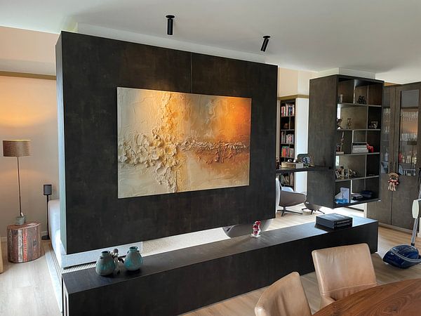 Abstract Painting in Earth Tones – Warm Wall Decoration