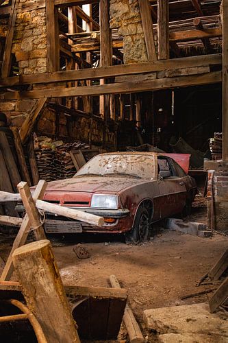 Verlaten klassieke auto