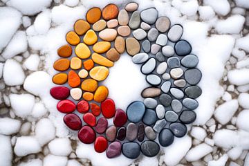 Artistic circle of Pebbles by ByNoukk