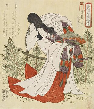 Ensei (ca. 1828-1830) Druck von Utagawa Kuniyoshi. Japanische Frau Ukiyo-e von Dina Dankers