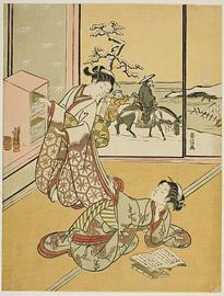 Suzuki Harunobu - Two Young Women Reading Books