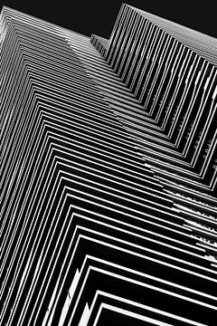Babylon Den Haag abstract architectuur beeld in zwart-wit van Marianne van der Zee