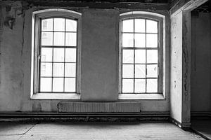 Abandoned school building interior