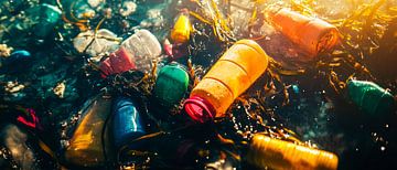 Plastic waste in the ocean - a sad view by Poster Art Shop
