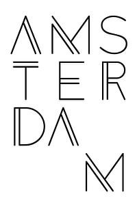 Städtemotiv Amsterdam Typo von Kim Karol / Ohkimiko